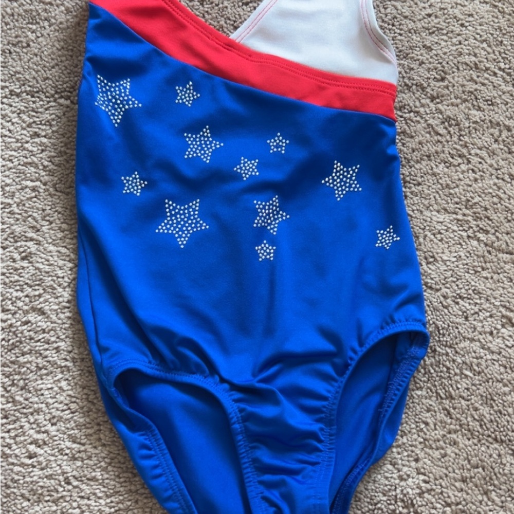 Cat & Jack Blue and Red Star Gymnastics Leotard